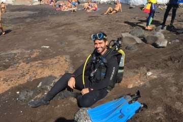 Nueva limpieza de los fondos marinos de Tufia (Foto TA)